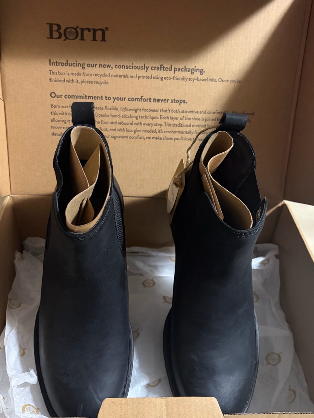Born Black Chelsea Ankle Boots with Pull Tabs
